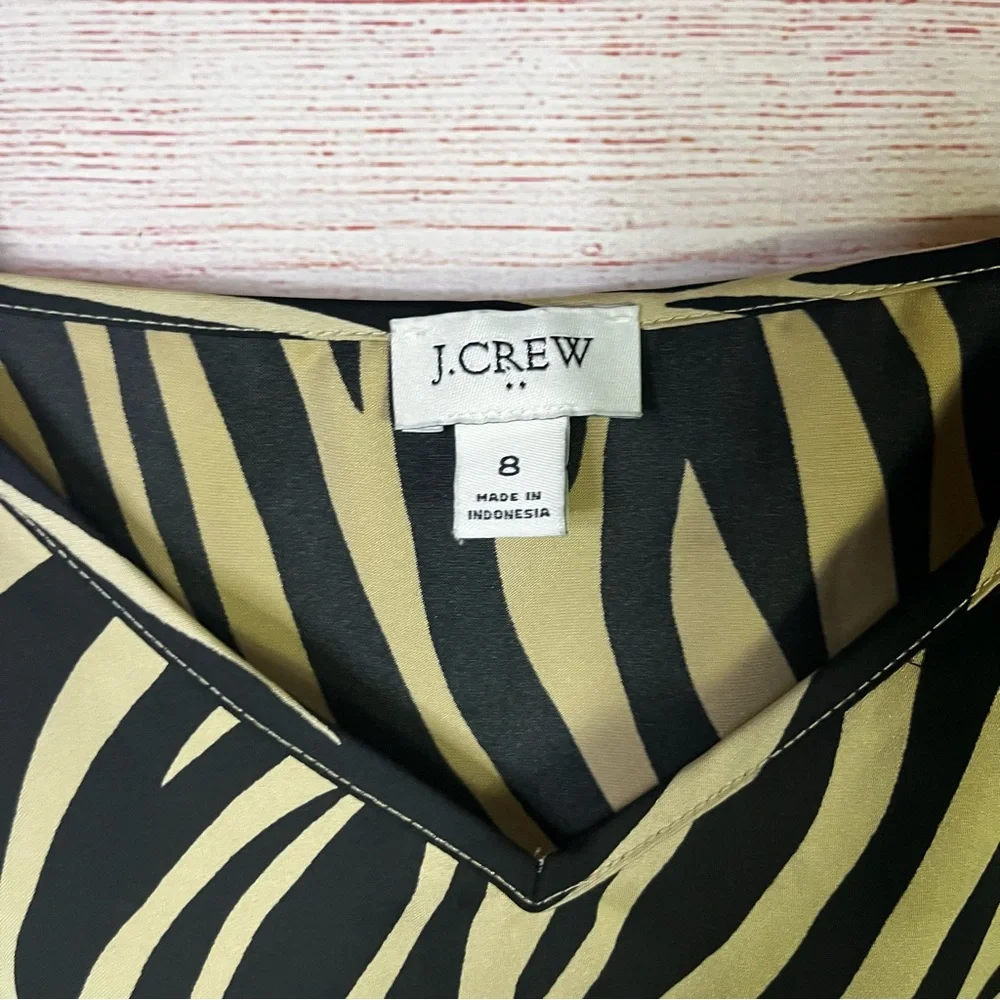 J. Crew Zebra Print‎ Camisole Top Size 8